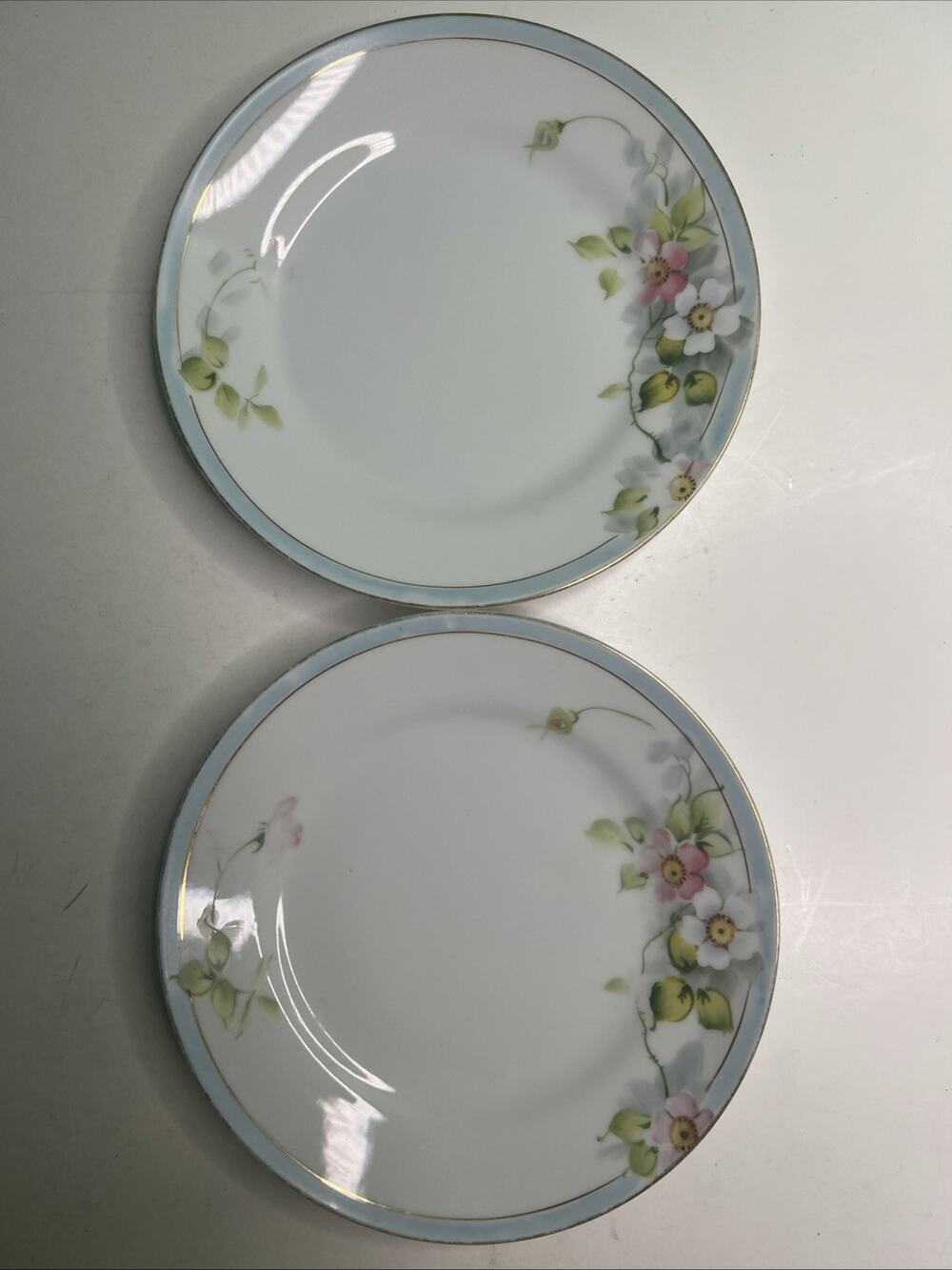 Vintage Hand Painted Nippon Japan Decorative Bread Plate Cherry Blossom